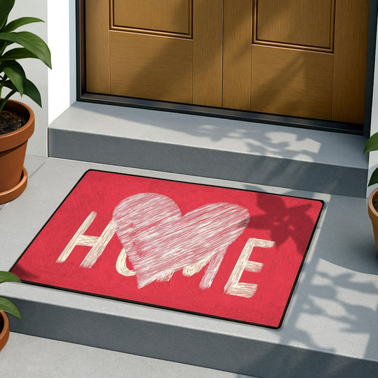 Welcome Mat Front Door Mat Valentines Day Decorations, Anti-Slip Indoor Outdoor Entrance Mat, Bathroom & Porch Carpet for Home Decor & Festive Greetings, Ideal for Couples & Hosts