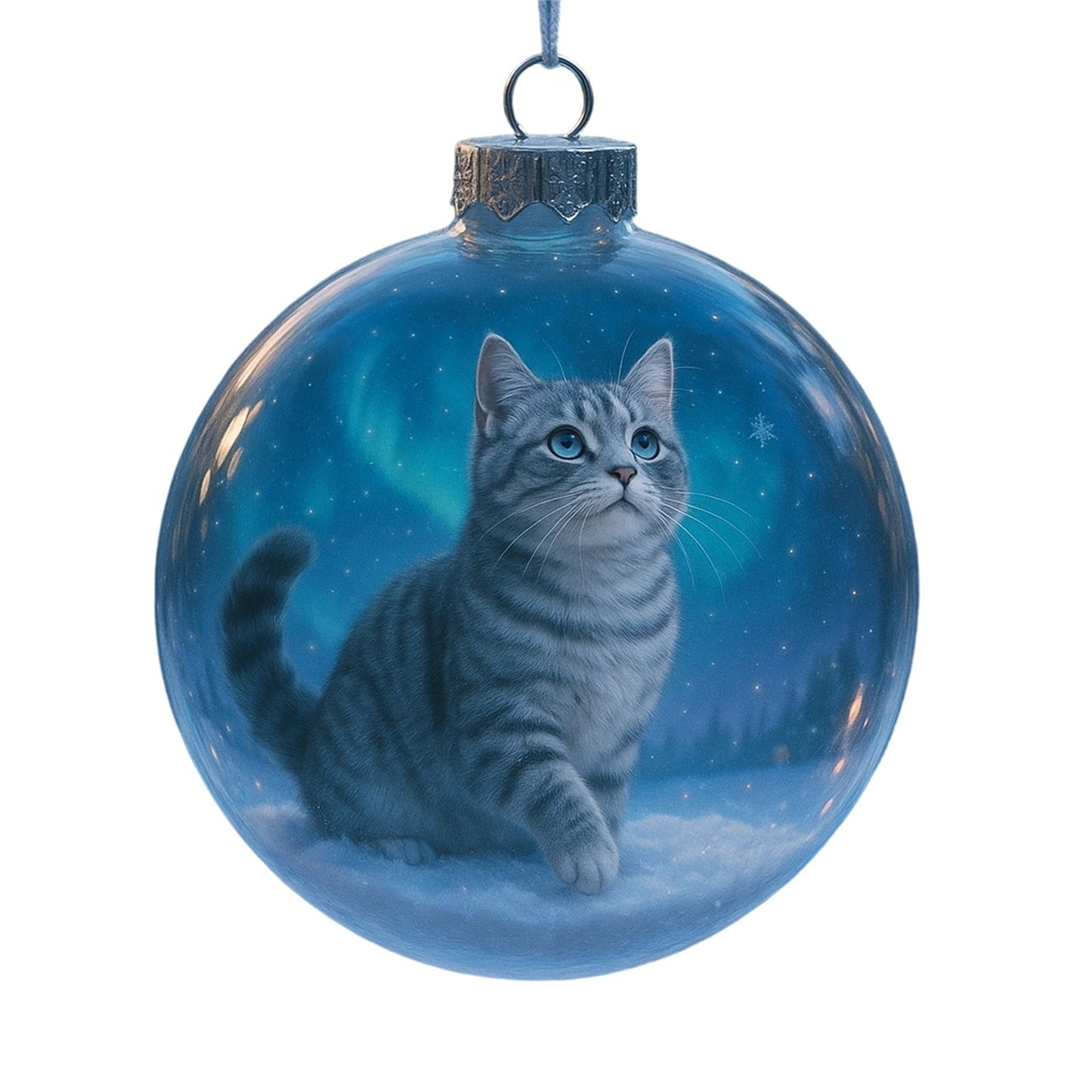 Cat Snow Globe,Glass Ball Christmas Ornaments,Cute Cats Christmas Ornaments Collection,Vivid 3d Animal Decoration,Each With Unique Winter Charm And Story ¨CHoliday Decor And Cats Lovers(I)