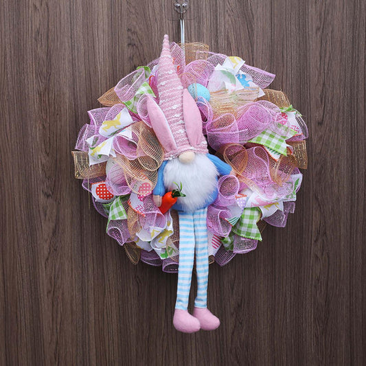 Easter Wreath Easter Wreaths for Front Door Easter Bunny Wreaths for Front Door, Outdoor Patio Hanging Decor, Spring Holiday Easter Decorations for Home
