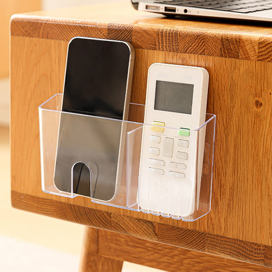 Remote Holder Wall Mount,Remote Control Holder Wall Mount,Remote Control Storage Box Home Bedside Mobile Phone,Holder Adhesive Wall Mountfor Home Office Living Room Bedroom (Transparent)