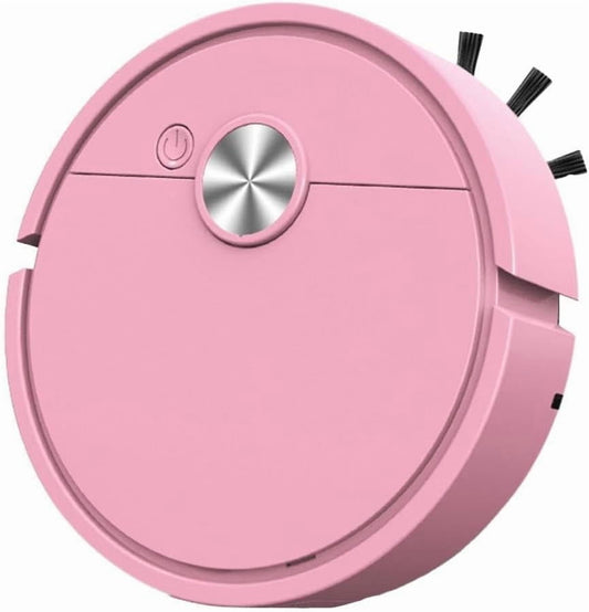Smart Robot Vacuum Cleaner,6inch,Automatic Floor Cleaner With Sweeping And Mopping Functions 3-In-1,Smart Navigation System,For Hard Floor Carpet Pet Hair Multiple Cleaning Modes Remote.(Pink)