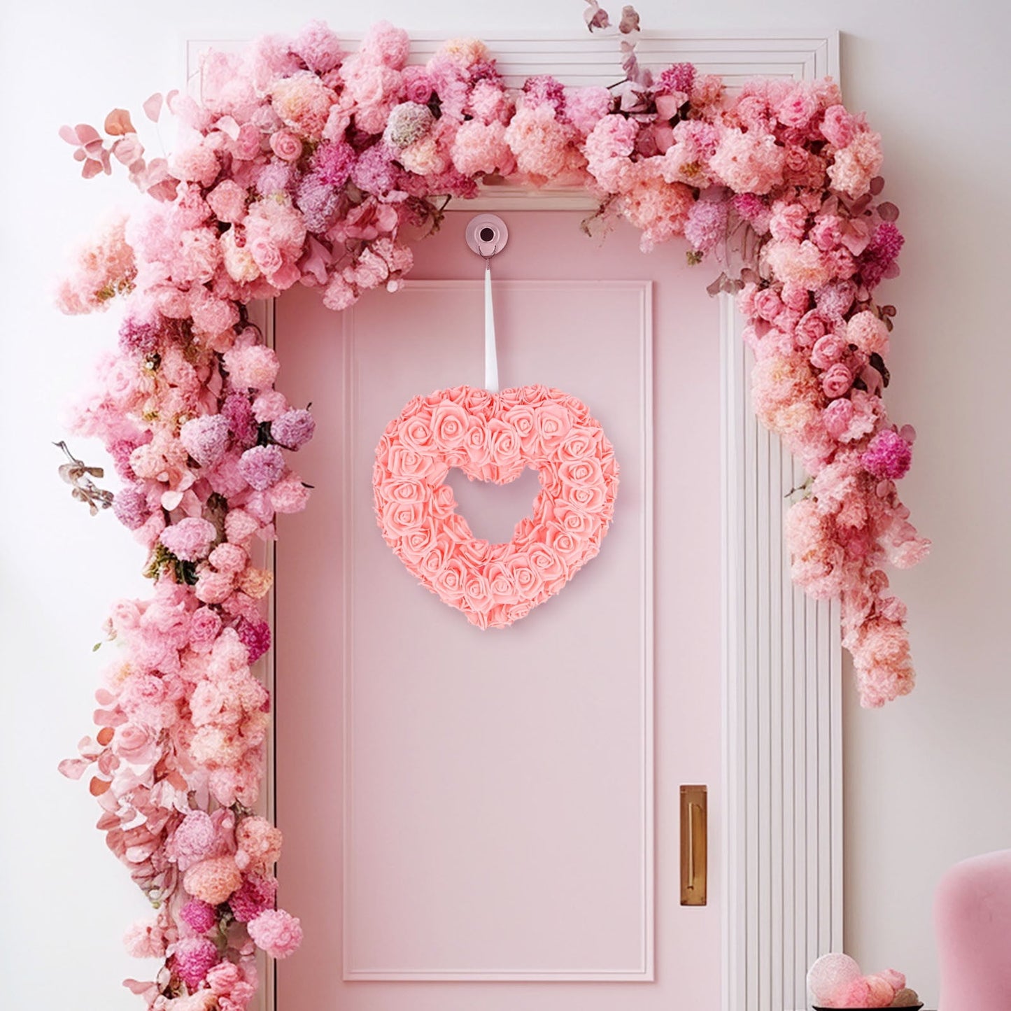 Valentine's Day Love Garland Door Wedding Proposal Party Scene Decoration Valentine's Day Heart-shaped Garland Holiday Garland Valentines Day Heart Sign
