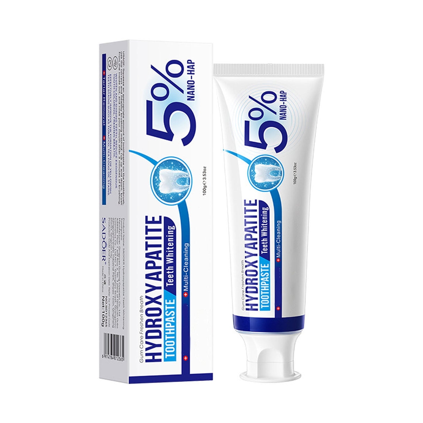 Hydroxyapatite Toothpaste,Hidroxiapatita Toothpaste,Hydroxyapatite Toothpaste 7.5,Hydroxyapatite Toothpaste for Advanced Enamel Protection,Fresh Breath,Gentle(1pc 100g/3.53oz)from Biweutydys