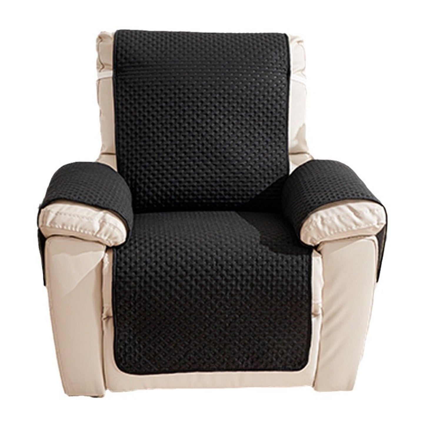Recliner Chair Covers,Waterproof Recliner Chair Cover,Non Slip Covers for Recliner Chair,Recliner Sofa Towel -dirty Pet Sofa Cushion Solid Color Rocking(Black 77*22in)