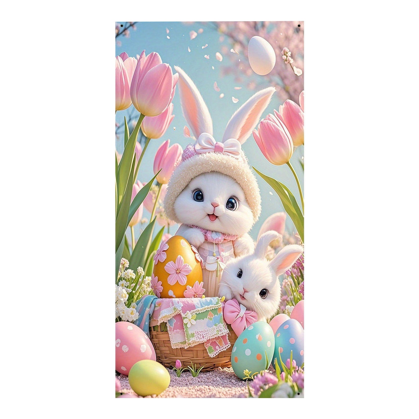 Easter Decorations Easter Door Cover BannerEaster Bunny Banner90x180cm Front Door Decoration Streamer