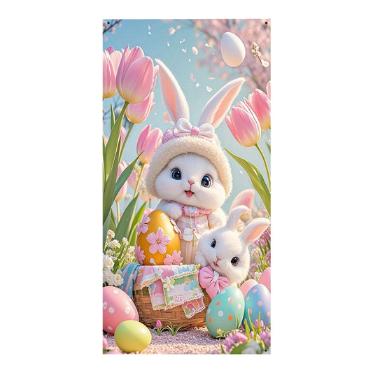 Easter Decorations Easter Door Cover BannerEaster Bunny Banner90x180cm Front Door Decoration Streamer