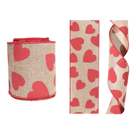 Valentines Day Decor Red Rose Garland Valentines DIY Heart Ribbon Selfs-Adhesive Loves-Shaped Decorating Strip For Crafts Gifts And Party Decoration
