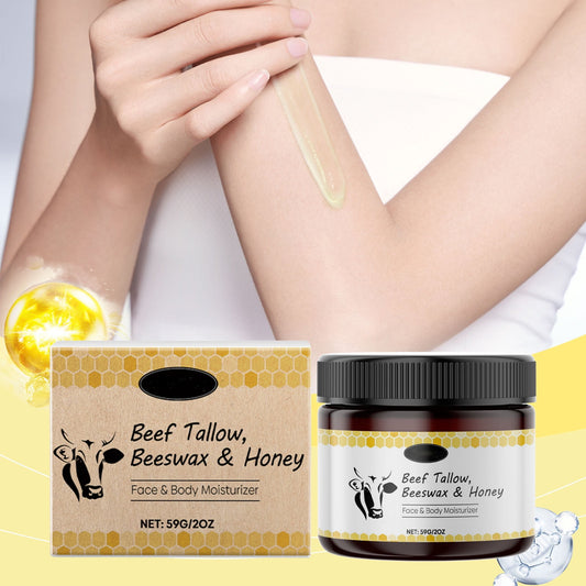 Collagen Face Cream, Organic Grass Fed Natural Tallow & Honey Face Balm, Anti Aging Moisturizer for Women & Men, Firming Day & Night Cream for Wrinkles, Hydrating Facial Lotion for All Skin Types