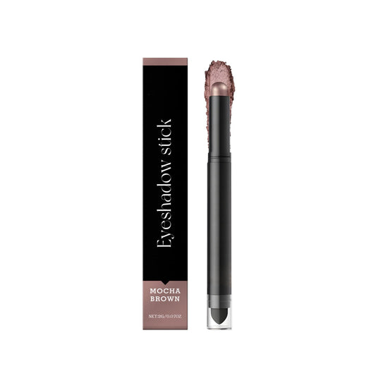 Cream Eye Shadow Brightener Stick, Metallic Shimmer Eye Shadow Pencil, Waterproof & Long Lasting Eye Shadow And Eyeliner Pen, Eye Highlighter Brightener Stick for Women (Mocha)