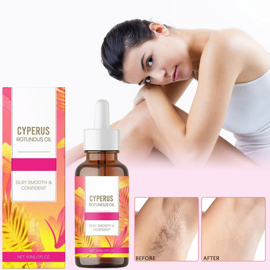Cyperus Rotundus Oil, Cyprus Rotundus Oil for Hair Removal, Natural Hair Removal and Soothing Moisturizer, Reduces Body Hair Growth, Gentle Formula for All Skin Types?, Removal Oil for Hair, 2 Fl Oz
