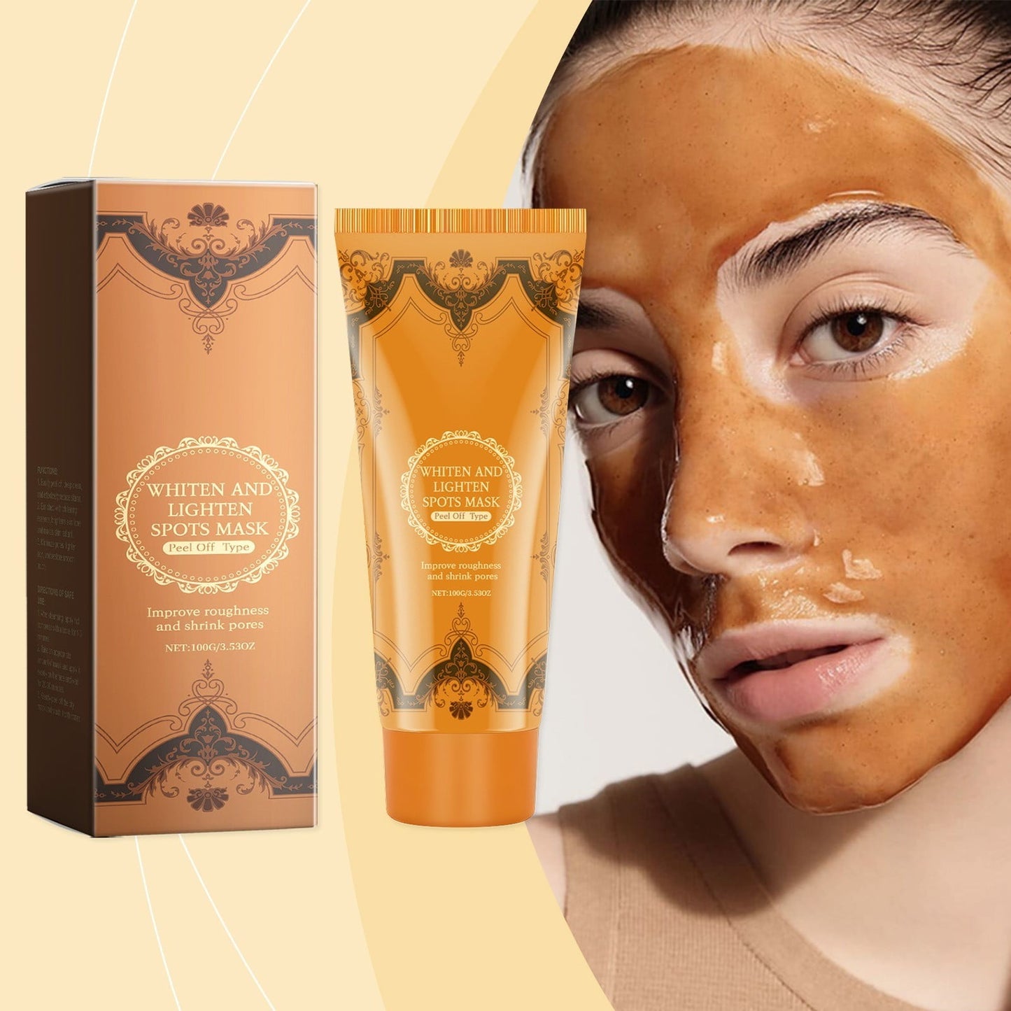 Firming Peel Off Face Mask, Skin Tightening All-In-One Wash Off Face Lifting Mask, Removes Blackheads, Dirt & Oils, Firms Lifts & Moisturizes, Reduces Wrinkles, Fine Lines & Acne Scar, 3.53 Oz