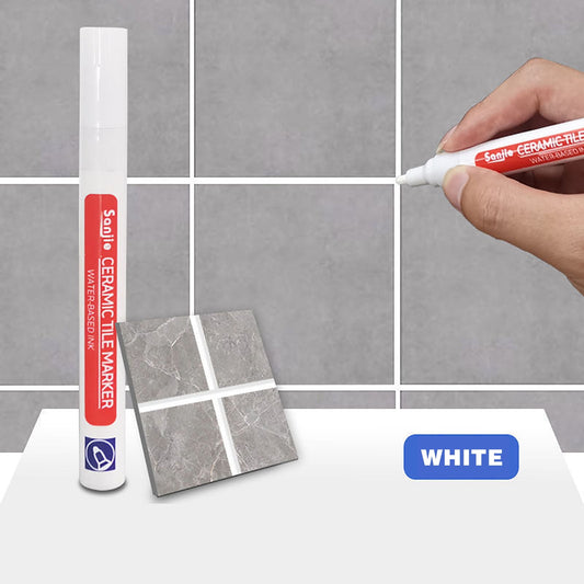 Grout Pen White Tile Grout Paint Marker - 4ml Tile Beauty Styling Pen For Bathroom & Kitchen Grout Touch-Ups