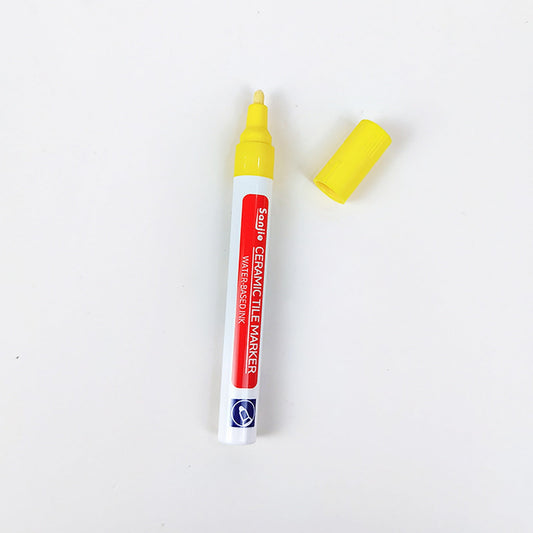 Grout Pen Yellow Tile Grout Paint Marker - 4ml Tile Beauty Styling Pen For Bathroom & Kitchen Grout Touch-Ups