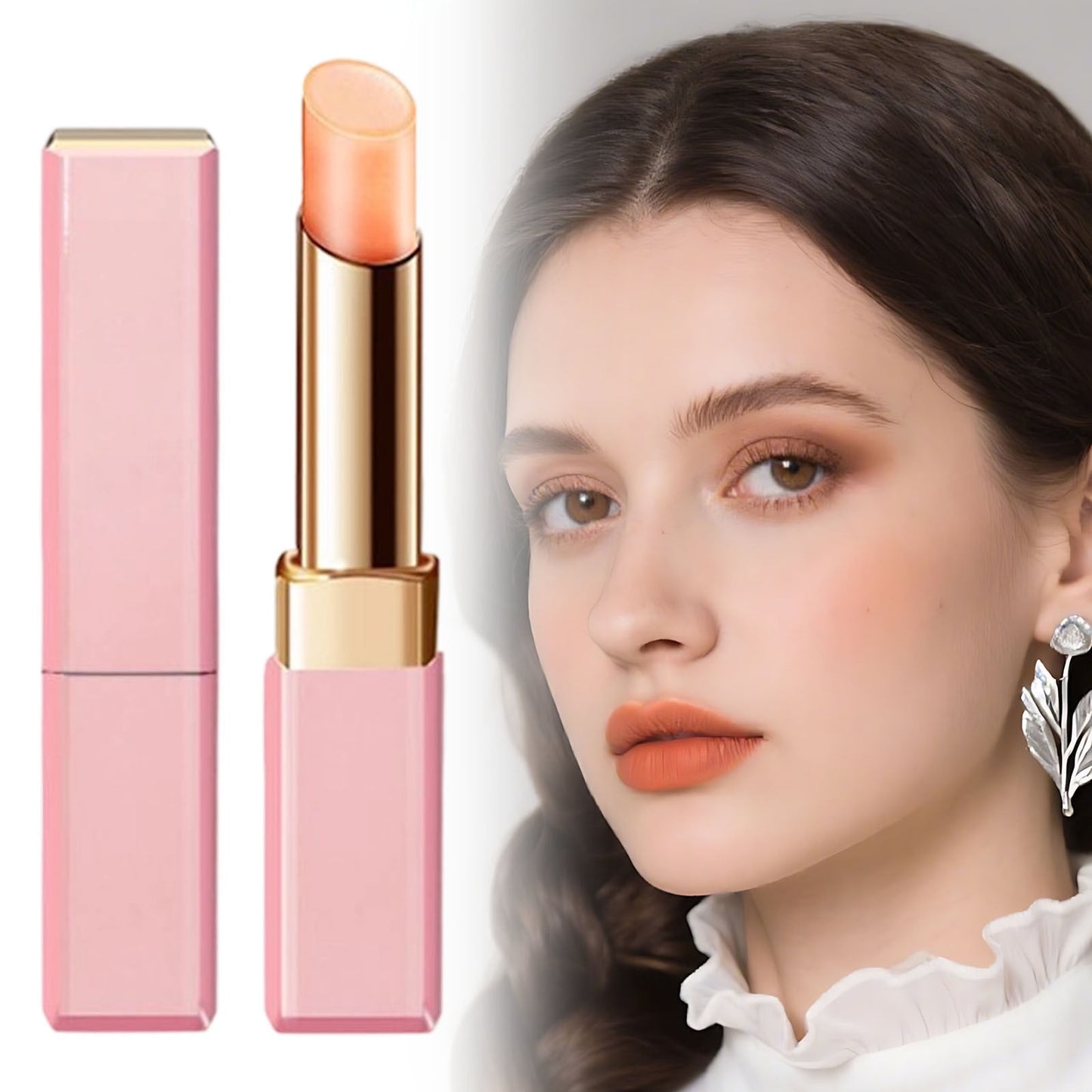 Hydrating Glaze Lip Balm, Color Changing Lip Balm Change Lipstick, Ultra Moisturizing & Repairing Lip Care for Dry, Lip Tint Stain Gloss Balm Long Lasting Waterproof Moisturizer Lipstick for Women