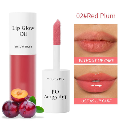 Hydrating Lip Glow Oil, Fruit Flavoured Lip Oil, Nourishing Tinted Lip Oil For A High-shine Finish, Moisturizing Lip Balm for Smooth Lip Lines, Hydrating Nourishing Lip Care for Women