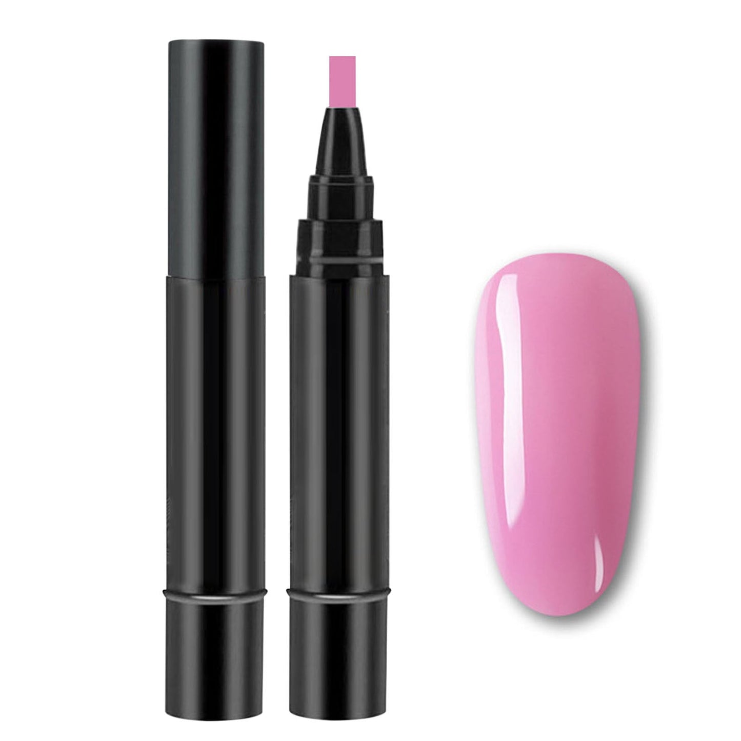 Nail Polish Pen, 3 In 1 Nail Gel Pens, Nude Natural Color Builder Base, Quick Dry Long Lasting Gel Polish, Beginner Friendly Nail Art Pen, Soak Off One Step DIY Gel Nail Polish Pen (#021)