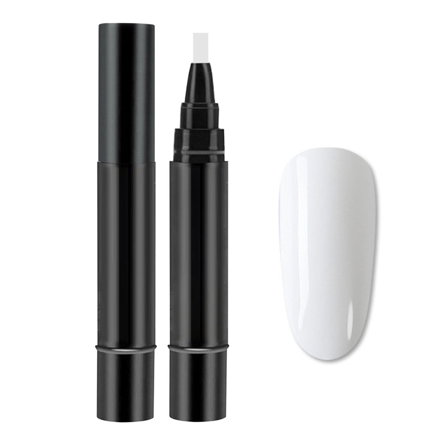 Nail Polish Pen, 3 In 1 Nail Gel Pens, Nude Natural Color Builder Base, Quick Dry Long Lasting Gel Polish, Beginner Friendly Nail Art Pen, Soak Off One Step DIY Gel Nail Polish Pen (#002)