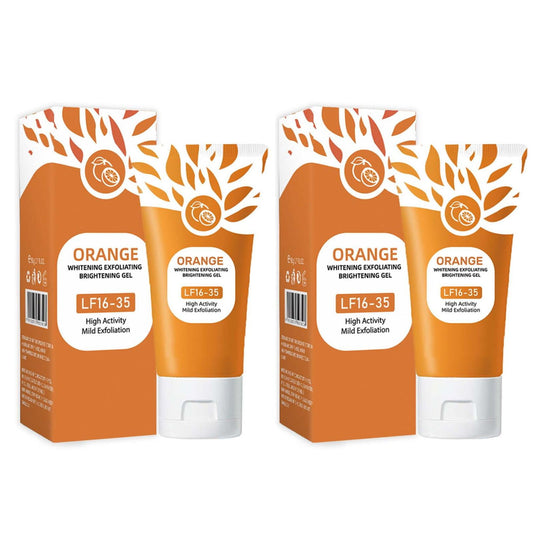 Orange Enzymes Exfoliating Brightening Gel for Face & Body, Deep Cleansing Moisturizing Scrub, Gentle Exfoliation, Smooth Skin for All Skin Types