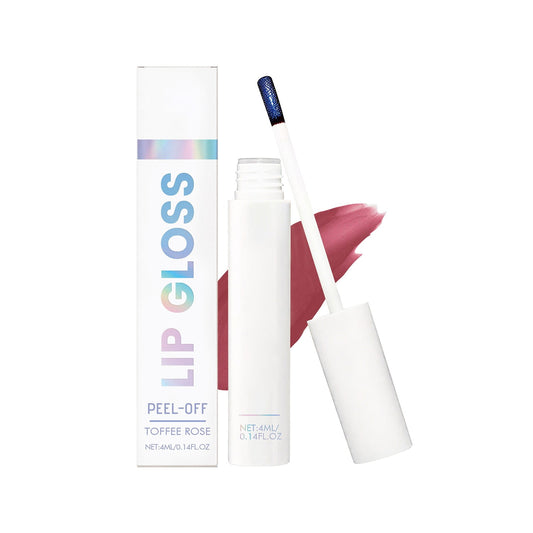 Peel Off Lip Stain Lip Tint, Waterproof Long-Lasting Tear-off Lip Gloss, Tear Off Lip Gloss for Waterproof Long-Lasting Color Locking, Nourishing Lip Tint, 0.14 Fl Oz (Toffee Rose)