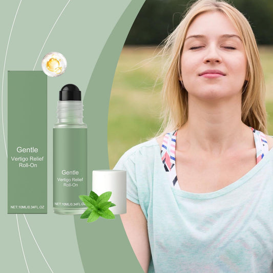 Peppermint Essential Oil Roll On, 0.34 Fl Oz Deep Calm Essential Oil Roll On, Anti-Dizzy Roll-on with Mint, Refreshing and Calming with Roller, Portable Travel Ease Roll On, Fast-Acting