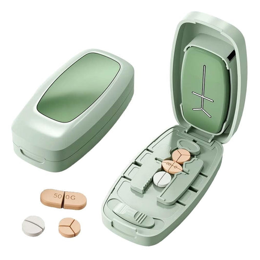 Pill Cutter Splitter & Pill Splitter with Centering Device 2026, Adjustable Pill Cutter 1/2 1/4 for Multiple Pills, Household Medication Tool