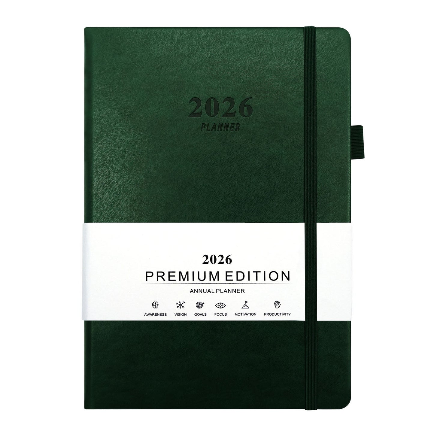 Planner 2026, A5 Weekly & Monthly Planner Spiral Bound, January 2026 - December 2026, Daily Academic Calendar with Elastic Band, Hardcover Academic Calendar for Teacher, School, 5.7"x8.4"