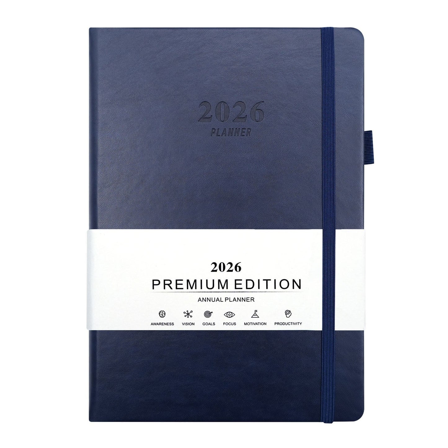 Planner 2026, A5 Weekly & Monthly Planner Spiral Bound, January 2026 - December 2026, Daily Academic Calendar with Elastic Band, Hardcover Academic Calendar for Teacher, School, 5.7"x8.4"