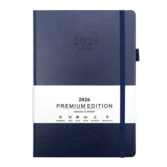Planner 2026, A5 Weekly & Monthly Planner Spiral Bound, January 2026 - December 2026, Daily Academic Calendar with Elastic Band, Hardcover Academic Calendar for Teacher, School, 5.7"x8.4"