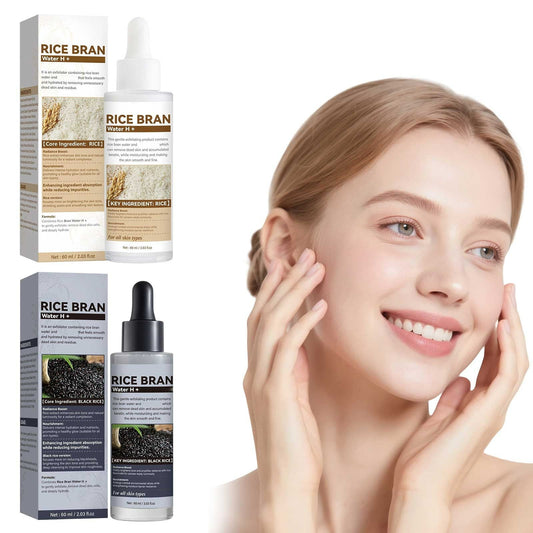 Rice Exfoliating Ampoule Set, Black White Rice Peeling Ampoule, New Soft Rice Exfoliating Face and Body Rice Exfoliant for All Skin Types, Korean Skin Care Peeling Ampoule