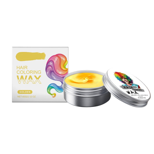 Temporary Yellow Hair Color Wax for Kids, Women Men, Washable Style Dye, Natural Instant Hair Wax Color, DIY Instant Hair Coloring Gel Cream for Cosplay Halloween Children's Day (Yellow)