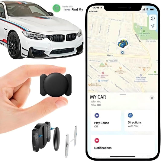 GPS Tracker for Vehicles,GPS Tracker for Kids,IOS Positioner AirTag Flat Replacement Global Tracker Elderly and Children Bicycle and Motorcycle(Positioner+Magnetic Sleeve+Protective Sleeve)
