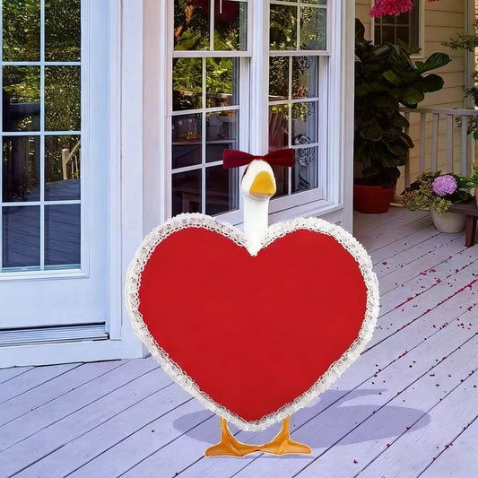 Porch Goose Winter Outfit Valentine's Day Lawns Gooses Costume Porch Gooses Costume Suitable For Gooses Patio Yard Lawns Decoration