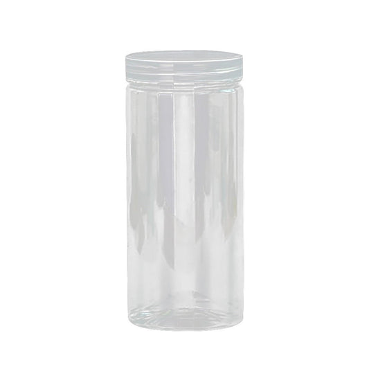 Plastic Jars with Lids,Cylinder Grain Storage Tank,Clear Plastic Jar,Transparent Storage Box,Food Storage Container,Sealing Food Preservation Plastic Pot(Clear XL 6*2.6in)from ANMUYUM