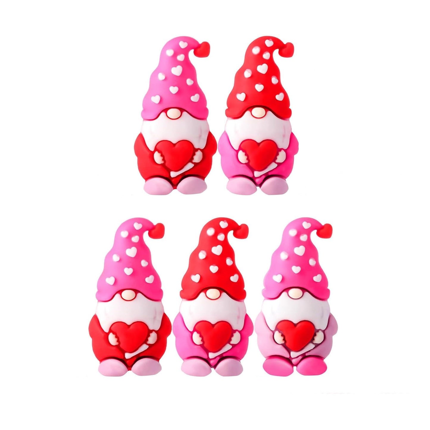 Valentine's Day mini Gnomes Figurines Tiny Dwarf Statue Gifts for Anniversary Wedding Party Favors Valentine Tiered Tray Table Display Cake Decor Hide and Seek 5/25 pcs