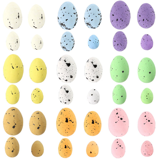 Easter Decor Easter Egg Decorations Large Medium And Small Size Realistic Colored Eggs Gift Boxes Desktop Decorations Foam Eggs
