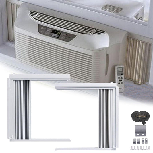 Window Ac Side Panels With Frame,Washing Machine,Air Conditioner Side Panel With Frame Room Air Conditioner Accordion Filling Kit|Air Conditioner(White M 14*11in)