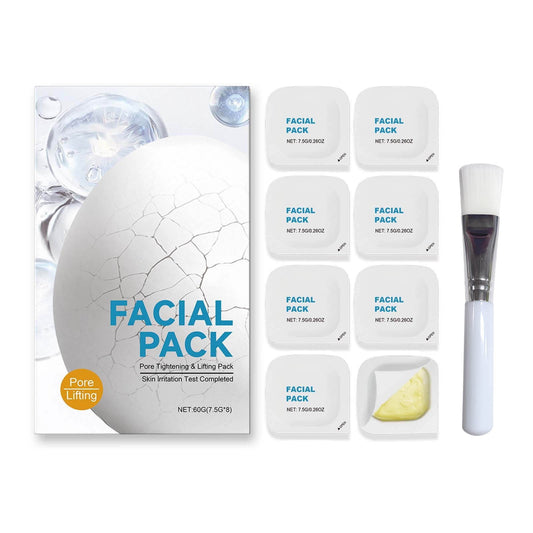 Zombie Facial Mask,Zombie Pack Face Mask,Zombie Skin Mask Care, Korean Zombie Wash Off Face Mask for Smooth Skin Repair,Tightening & Lifting Wrinkles(8pcs/Bag+Brush 60g/2.12oz)from Biweutydys