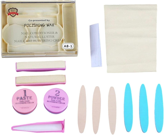 Japanese Manicure Kit,Japanese Nail Art Set Nail Repair And Polishing Set Natural Ingredient Nail Care Set Suitable For Nail Care Tools,Nail Strengthening(1Set)