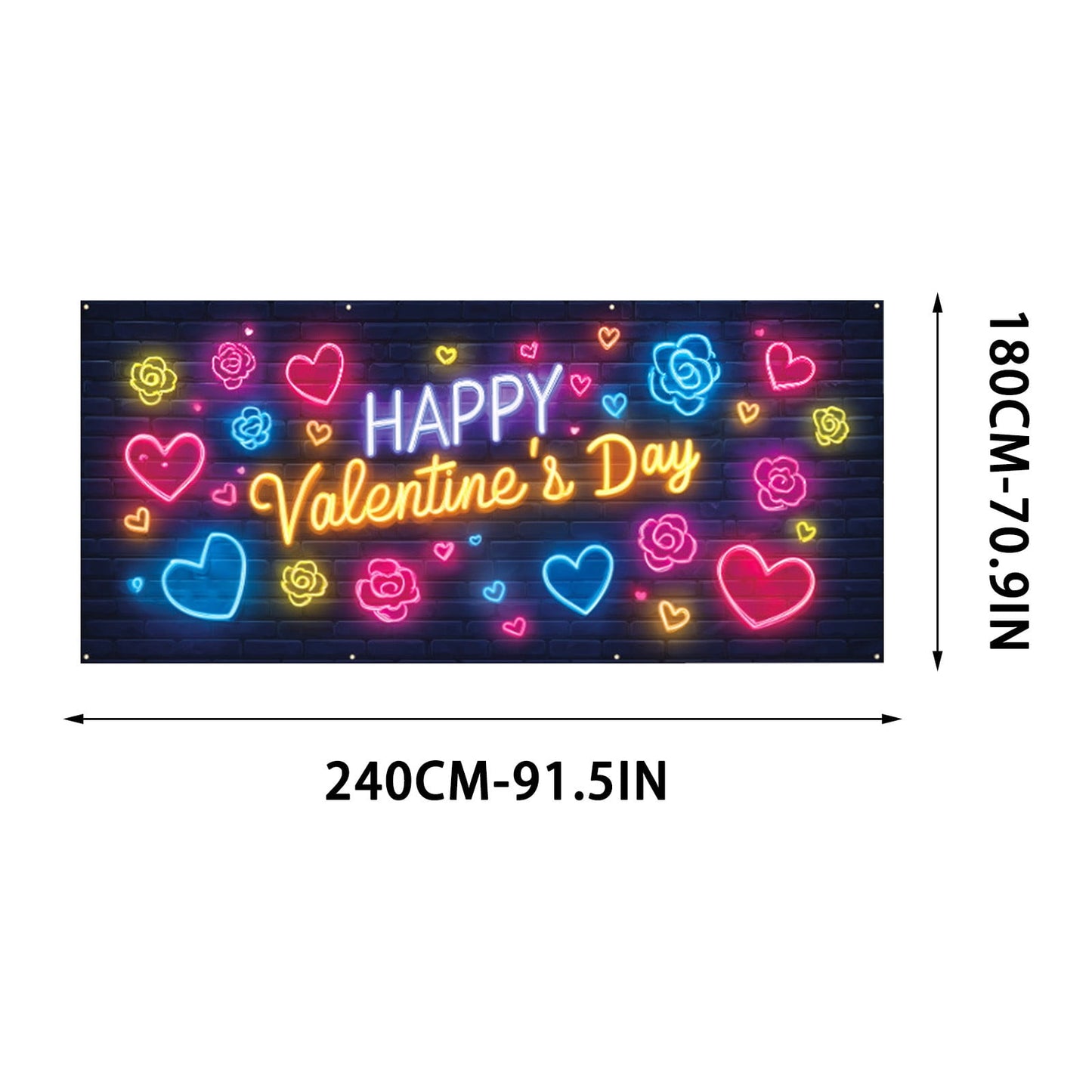 Valentines Garage Banner Garage Door - Romantic Heart-shaped Background Garage Decorative Hanging Suitable For Party Decorations