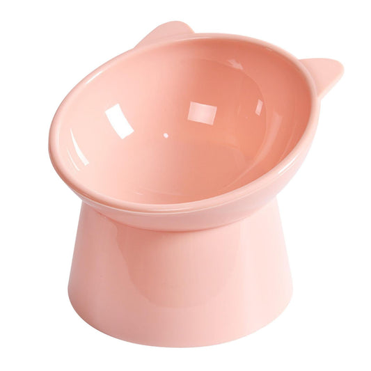Cat Bowl,Tilted Cat Food Bowls,Detachable Elevated Cat Bowls,15¡ãTilted Raised Cat Food Bowl Anti-Vomiting,Whisker Friendly,Dishes for Cats and Small Dogs(1pc Pink 5in)