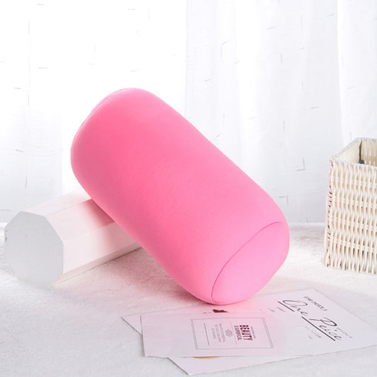 Neck Roll Pillow,Microbead Neck Pillow,Microbead Bolster,Microbead Pillow,Comfort Mochi Squish Tube Bolster Cushion,Back Head Neck Support Sleeping Throw Pillows(Pink 12*6in)