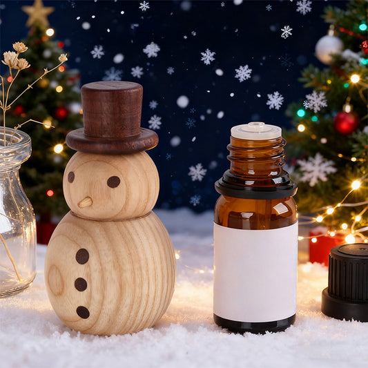 Wood Aromatherapy Diffuser Snowman Shape Portable,3¡Á2inch,Flameless Aroma Diffuser Wood,Oil Fragrances Home Decor,Beauty Salon Yoga Studio,Improve Sleeping For Car Office Bedroom.