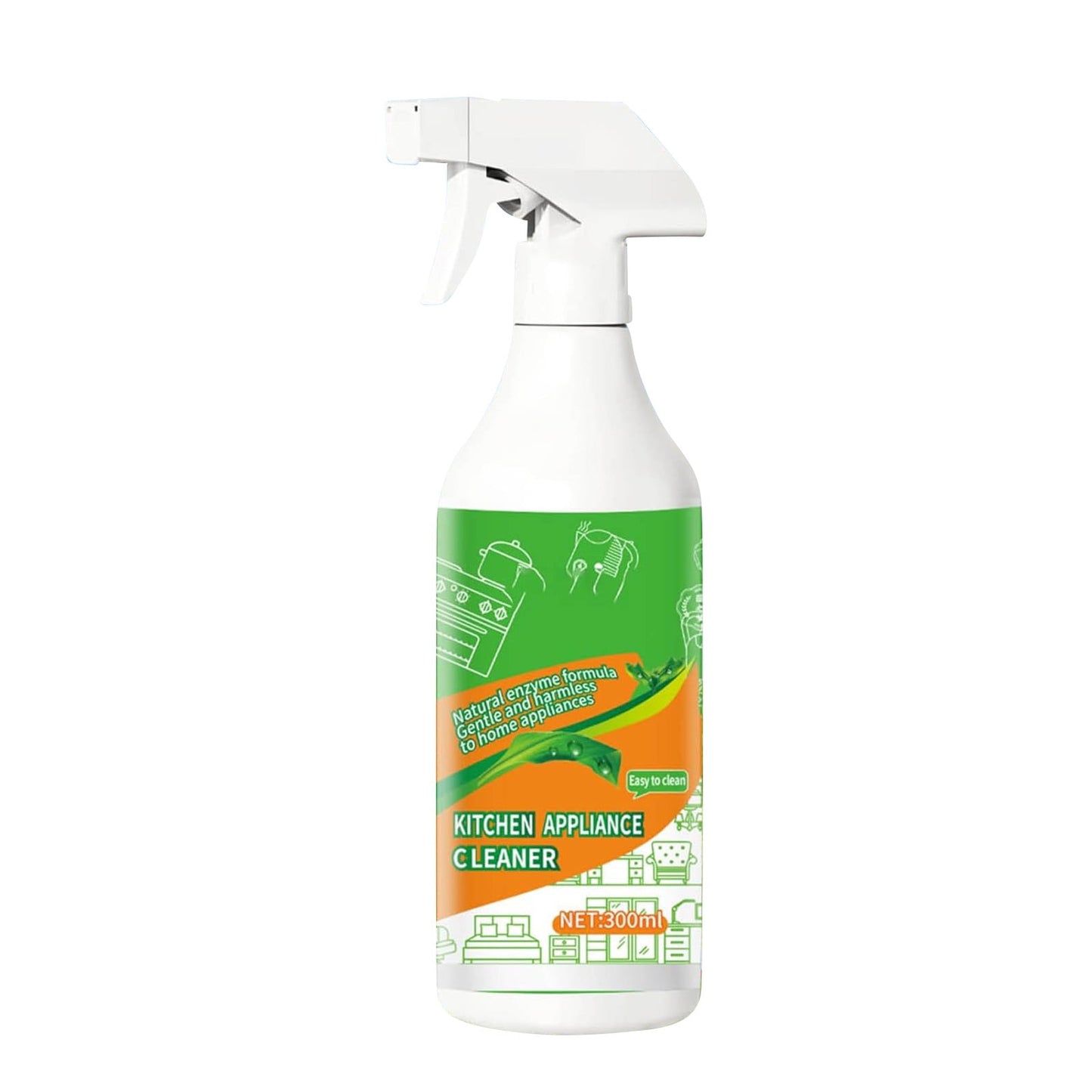 Fly Cleanse Spray,Electrolyzed Ion Kitchen Cleaner,Natural Enzyme Household Appliance Multifunctional Cleaner ¨C 300ml Kitchen Cleaner for Ovens, Range Hoods(MulticolorA)