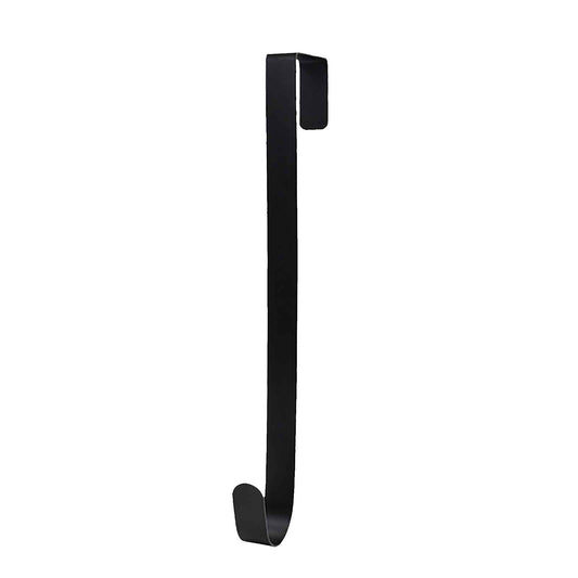 Wreath Hanger,Garland Hanger for Door Frame,Christmas Wreath Hook Behind Home Door Wreath Hook Holiday Decoration Wrought Iron Hook,Wreath Hanger(Black 15in)