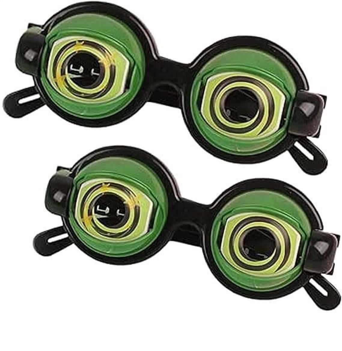 Crazy Eyes Glasses,Blinking Glasses,2pc Crazy Glasses Funny Cheering Props Glasses Pull Line Will Weird Glasses Toys,Novelty Shaking Eye Glasses,Pull-String Crazy Glass For Parties(Green)