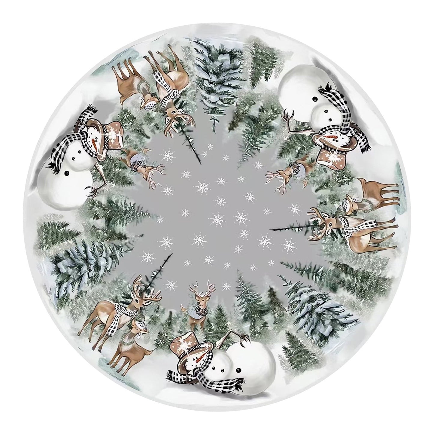 Christmas Tree Skirts,Christmas Decor,Outdoor Christmas Decorations,Christmas Tree Skirt Decorations Santa Claus Snowflake Christmas Tree Skirt Exquisite Tree Bottom Tree Skirt(D 2ft)