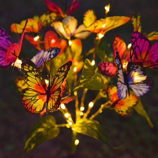 Solar Lights Outdoor,Led Flowers,Solar Flower Lamp Outdoor Lamp Garden Villa Decoration Led Lamp Courtyard LED Simulation Flower Lamp(Multicolor 30in)