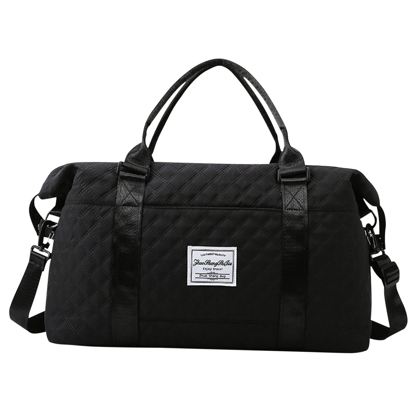 Weekender Bags for Women,Waterproof Sports Duffel Bag,Travel Duffle Bag for Women, Sport Gym Tote Bag With Toiletry Bag, Large Carry On Overnight Bag,Gym Bag(Black 24.5L 18.5*11*7in)