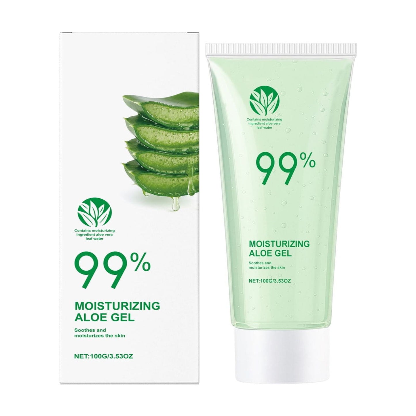 Pure Aloe Gel,Aloe Gel,99% Pure Aloe,Organic Aloe Gel,Vegan,Unscented for Face,Skin,Hair,Sunburn relief,Travel Size Aloe Vera Gel,Refreshing and Hydrating(1pc 100g/3.53oz)from Biweutydys