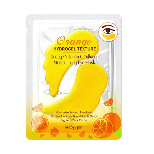 Collagen Under Eye Patches, Orange Hydrogel Eye Pads for Puffy Eyes & Dark Circles - Depuffing, Hydrating & Firming Under Eye Mask, Eye Treatment Skin Care for Men & Women